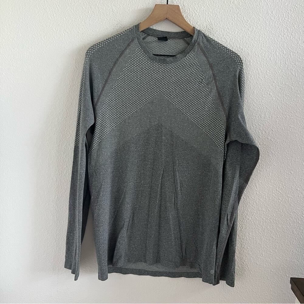 Zella Baselayer Style Long Sleeve Gray Oversized Active Shirt Top Small